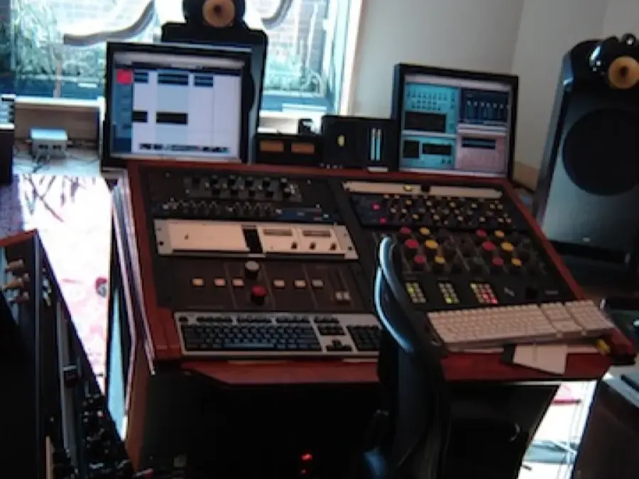 Mixing console in the control room